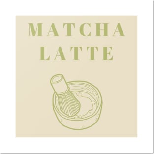 Matcha Latte Graphic Posters and Art